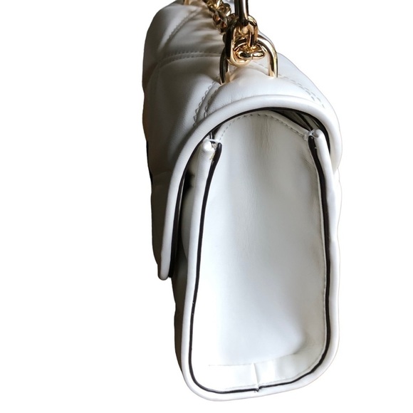 Michael Michael Kors Serena MD Flap Bag Convertible Shoulder Crossbody White - Picture 5 of 15